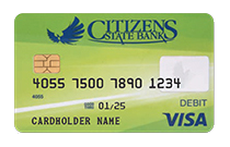 Citizens State Bank Visa Debit Card