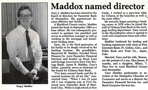 Maddox Named Director
